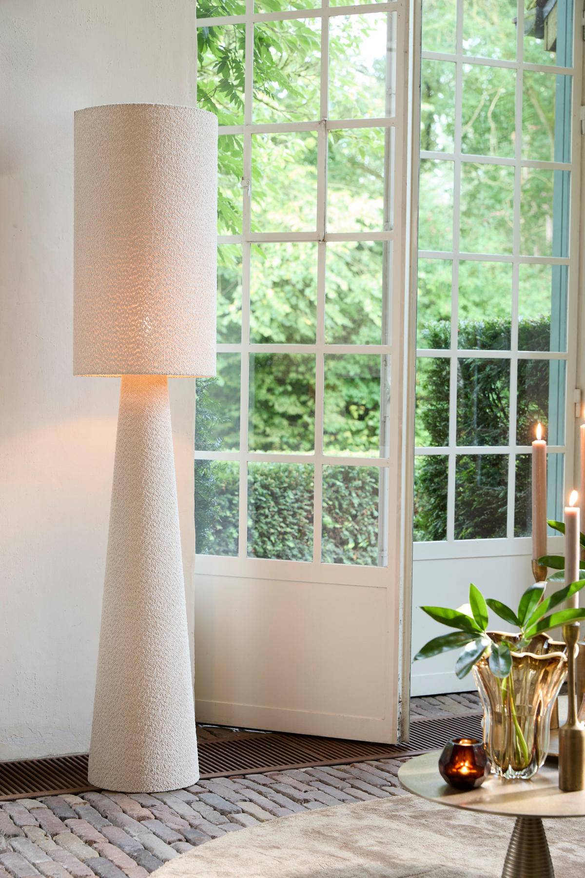 STEHLAMPE - Braun - 38/38/180 cm - Braun, Textil (38/38/180cm) - Light & Living