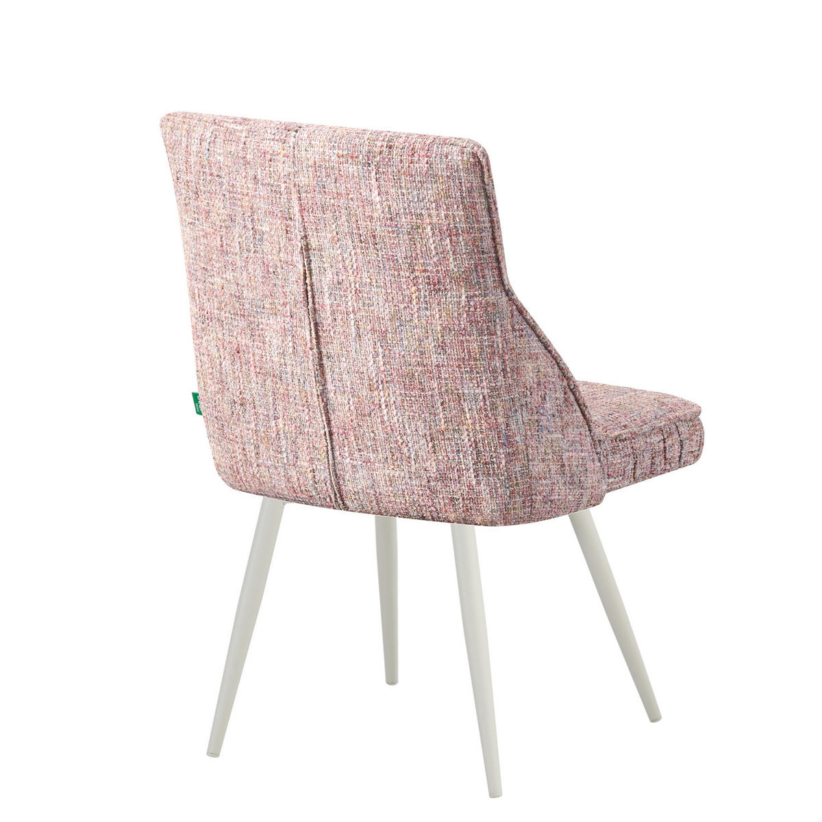 ESSZIMMERSTUHL MELINA 2er-Set - Hellrosa/Weiß, Textil/Metall (49/83/62cm) - DUBI Möbel