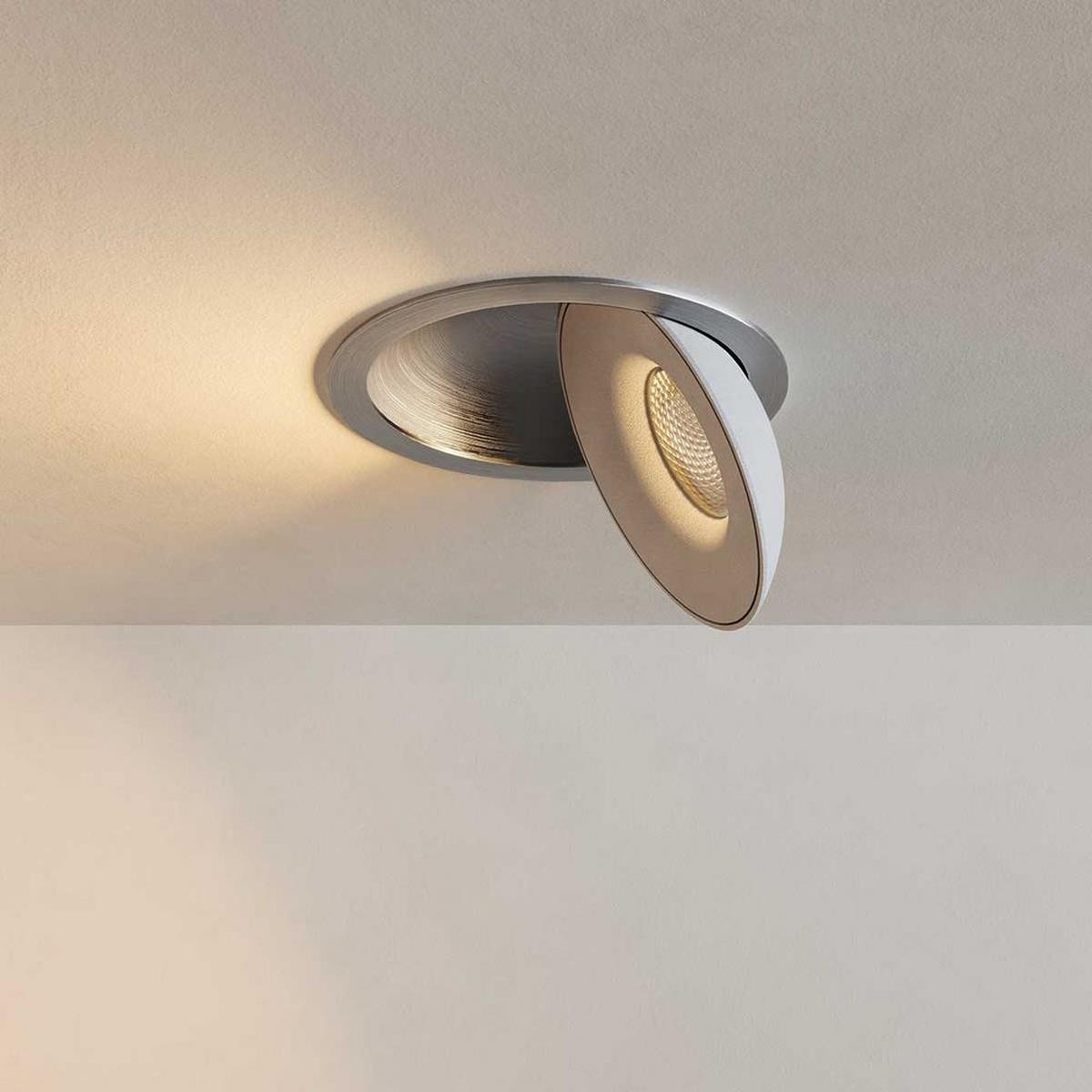 LED-EINBAULEUCHTE Santa Neo Aluminium/Weiß Warmweiß - Alufarben/Weiß, Metall (13.8/13.8/4cm) - s.luce