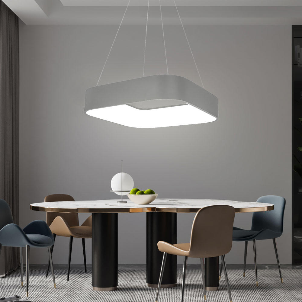 LED PENDELLEUCHTE Grand Grau - Grau, Metall (45.5/45.5/150cm) - Wofi