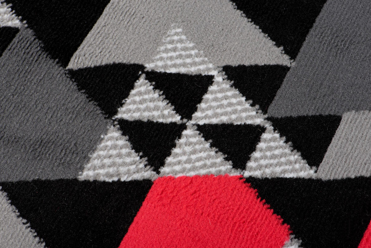 LÄUFER MAYA Grau Rot 70/1200 cm - Rot, Textil (70/1200cm) - Tapiso