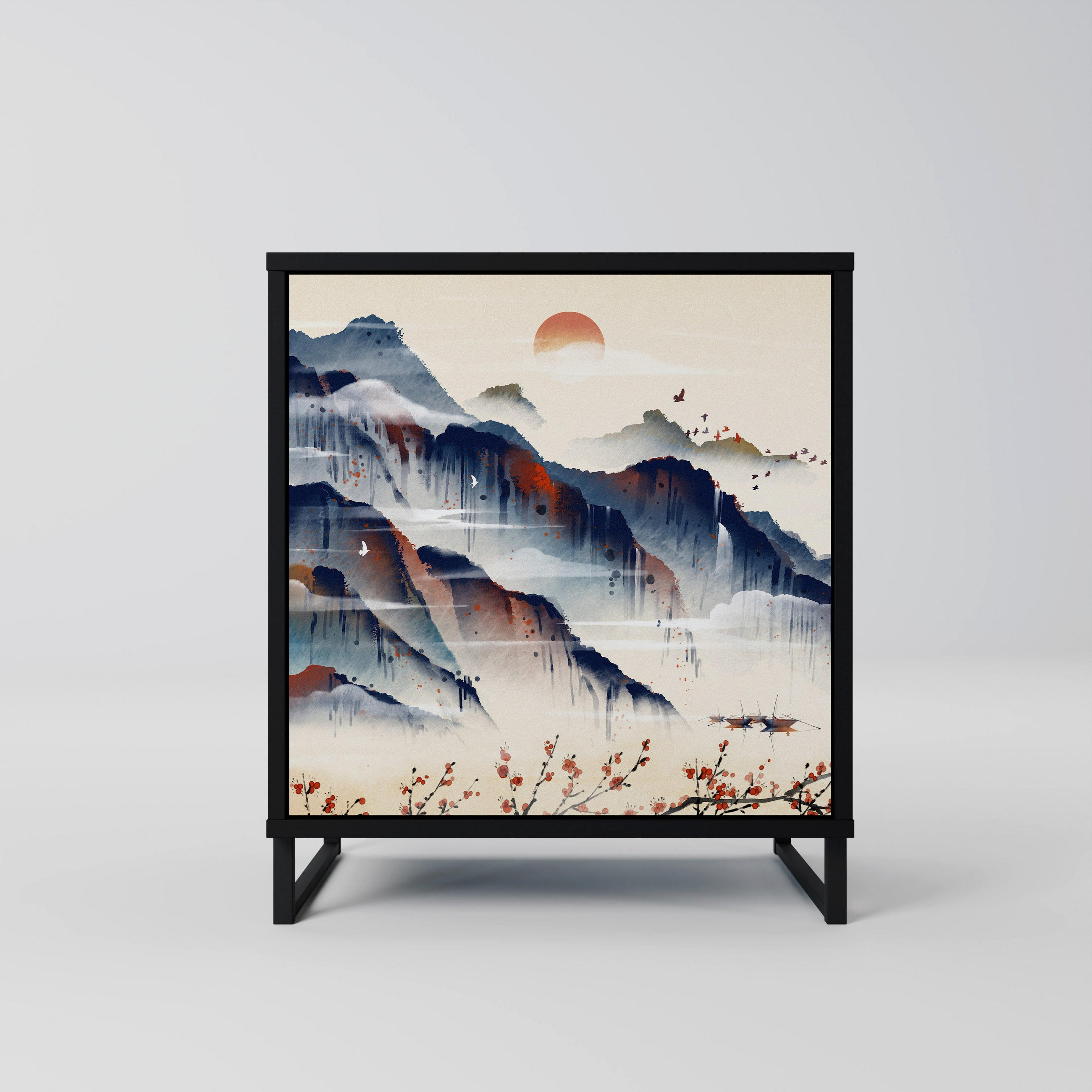 SpaceRebels Sideboard Schwarz 57.5x67.5x42 cm