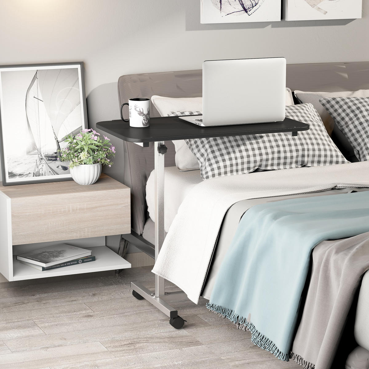 BÜROTISCH Schwarz 1 Stück - Schwarz, Holzwerkstoff (40/100/77cm) - GiPP