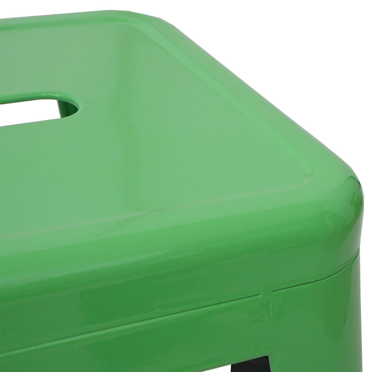 BARHOCKER 4er-Set Sitzhöhe 77cm Metall Industriedesign stapelbar Grün - Grün, Metall (43/77/43cm) - PROREGAL