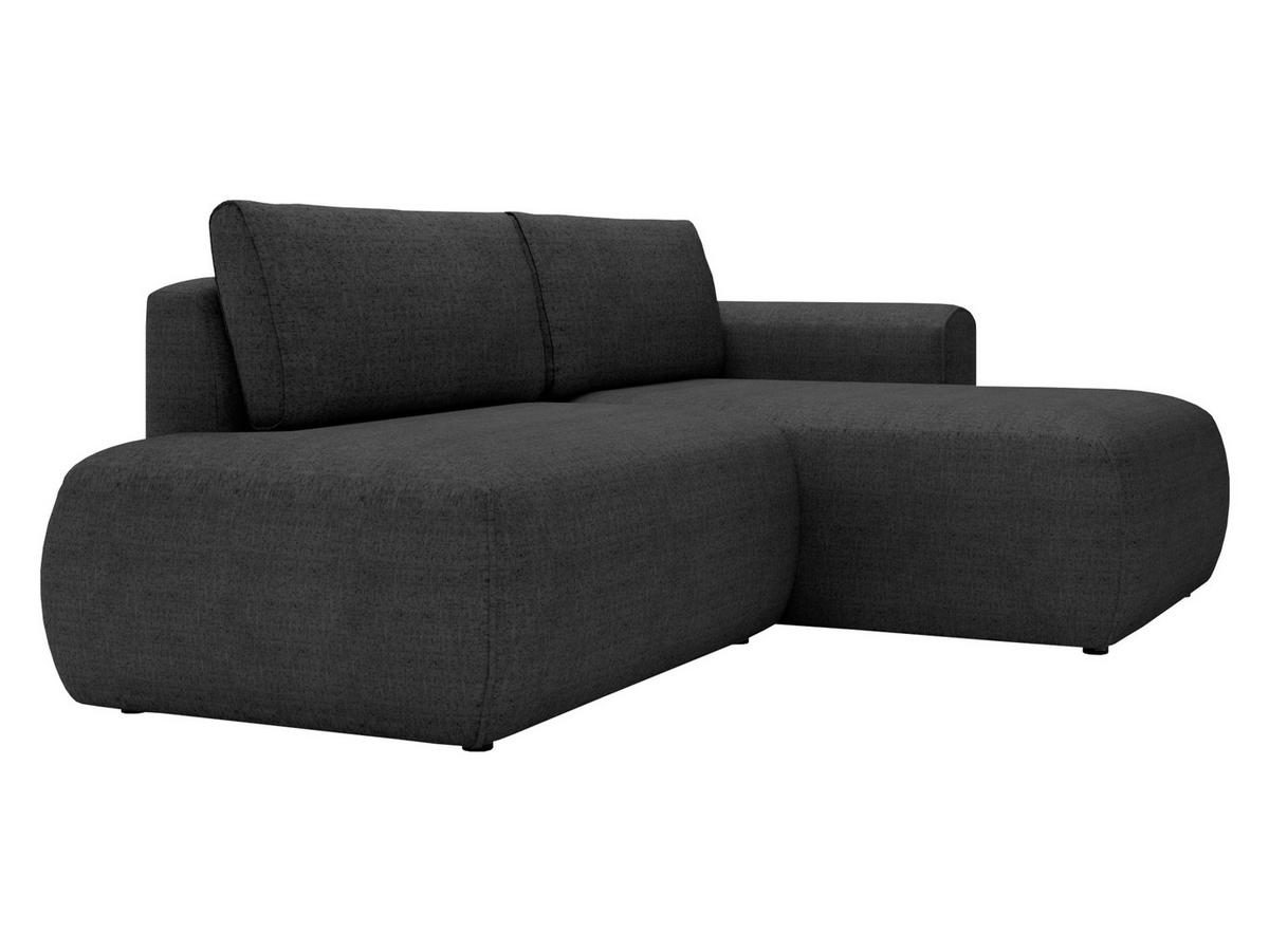 ECKSOFA Mila - Dunkelgrau/Schwarz, Holzwerkstoff/Kunststoff (164/264cm) - MIRJAN24