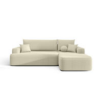 ECKSOFA mit Schlaffunktion FIGO Quelle 02 Rechts - Ecru, Textil (250/150cm) - Bedante