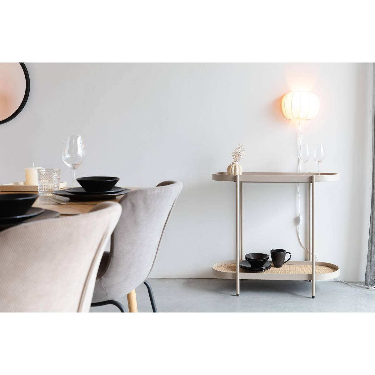 KONSOLENTISCH Amaya Konferenztisch / Wandtafel Holz 85x39 Beige - Beige, Holz (39/85/76cm) - Housecraft Living