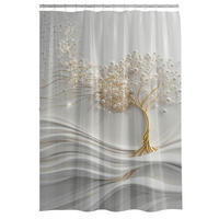 DUSCHVORHANG Tree of Life 180 x 200 cm - Weiß, Textil (180/200cm) - Sanilo