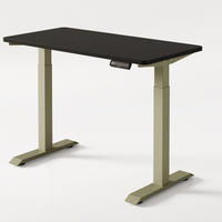 SCHREIBTISCH Elektrisch Höhenverstellbarer HomeOne 120x60cm Grün/Schwarz mit Memory-Funktion, Anti-Kollisions Technologie - Schwarz/Grün, Holzwerkstoff (60/120/72cm) - Desktronic