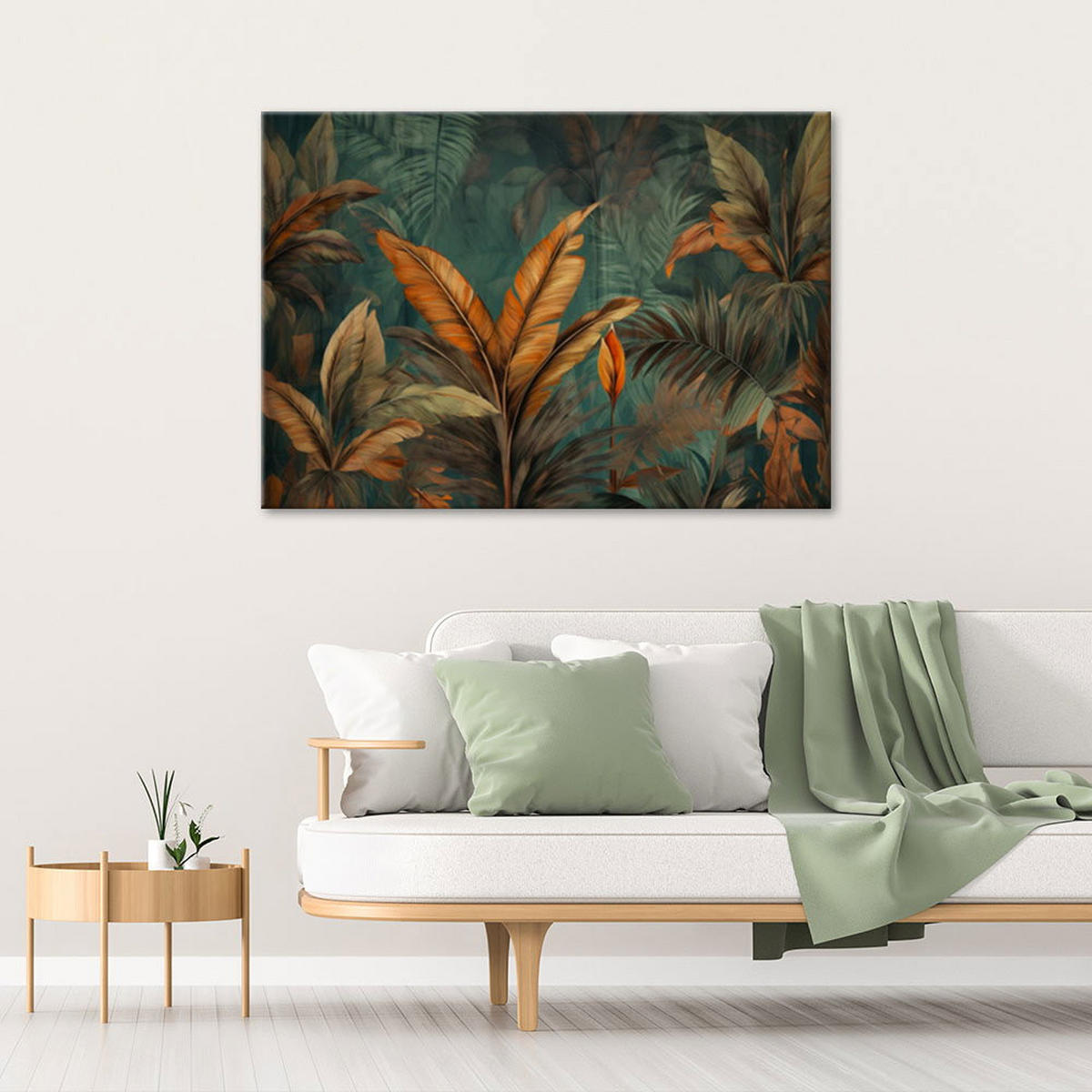 KUNSTDRUCK Grün 90/60 cm - Grün, Textil (90/60cm) - KUNSTLOFT