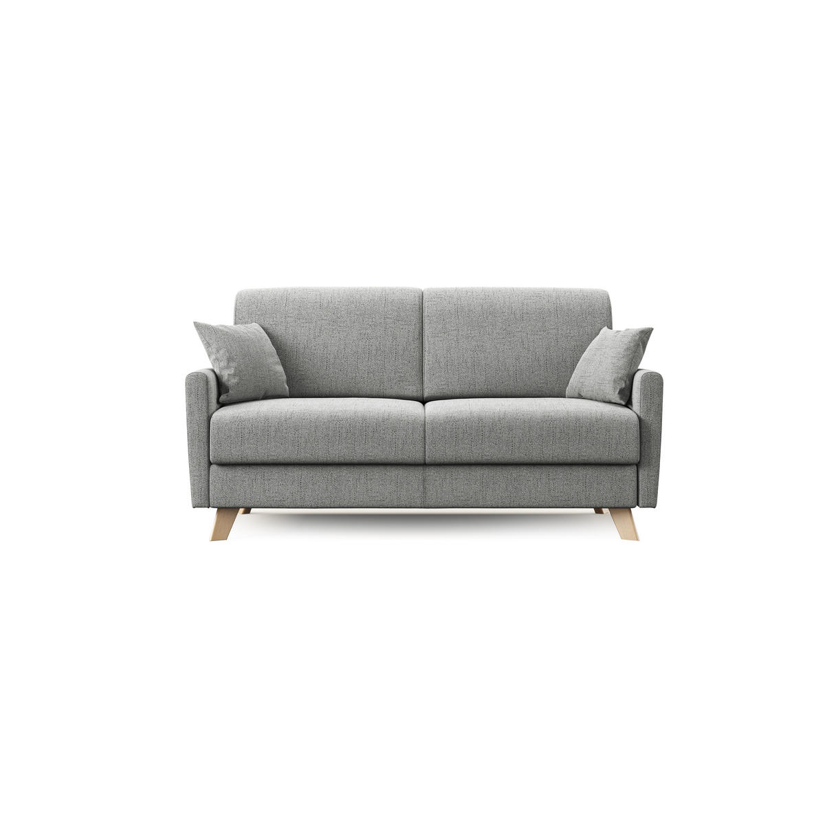 SCHLAFSOFA Edgar - Hellgrau, Textil (160/94/97cm) - Divani.store