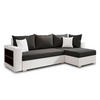 ECKSOFA Lord, Seite: Rechts - Schwarz/Weiß, Holz/Textil (238/141cm) - Sofnet