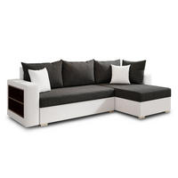ECKSOFA Lord, Seite: Rechts - Schwarz/Weiß, Holz/Textil (238/141cm) - Sofnet
