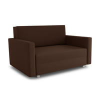 SCHLAFSOFA Pura Maxi - Silberfarben/Braun, Holz/Kunststoff (142/83/105cm)
