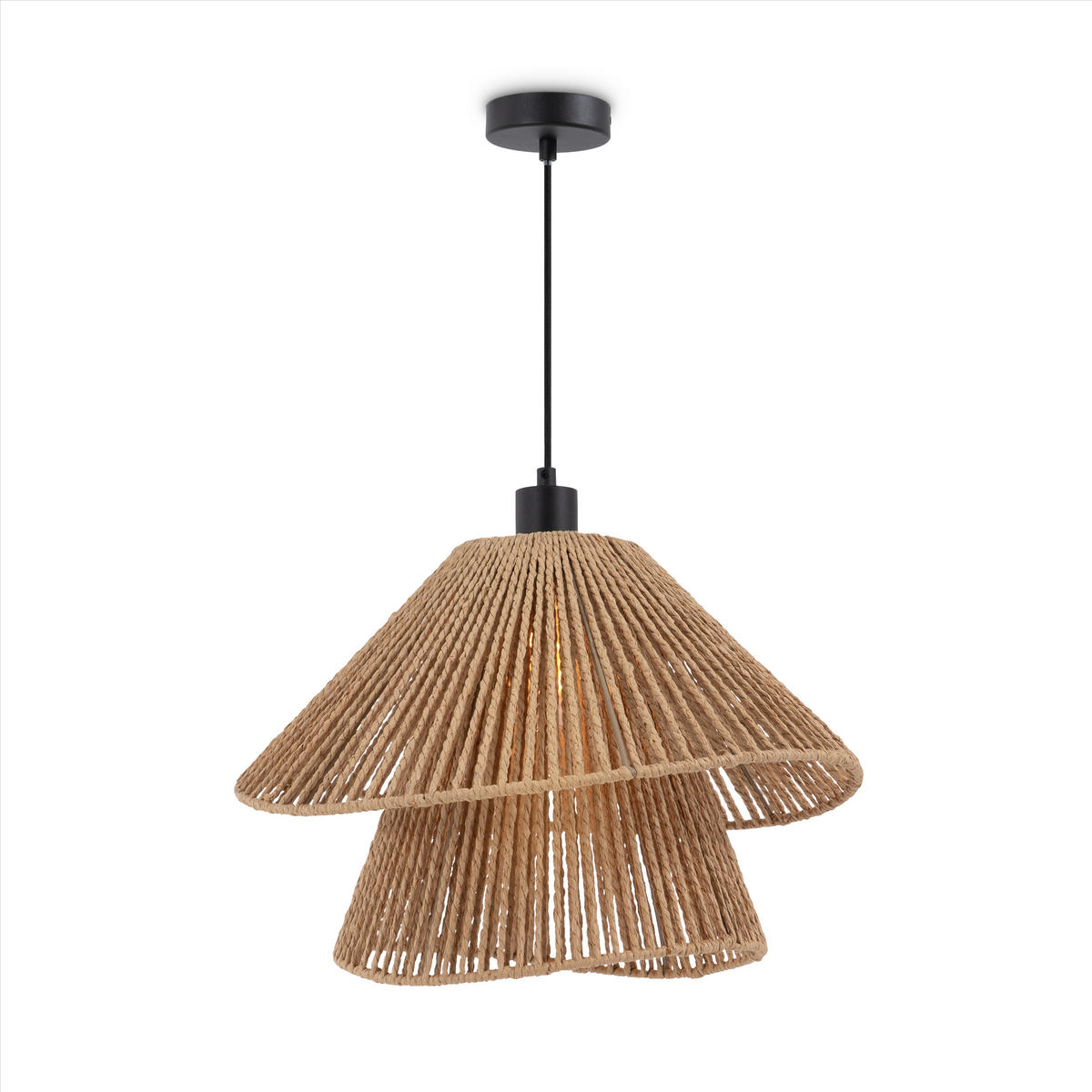 PENDELLEUCHTE Hugo - Schwarz, Metall (45/45/35cm) - Paco Home