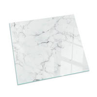 GLASPLATTE für Kamin 60x60 cm Weiß - Weiß, Glas (60/60/0.4cm) - ArtPrintCave