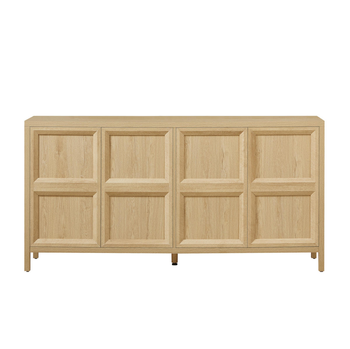 SIDEBOARD 160/40/80 cm aus MDF mit Drucköffnung Eiche - Eichefarben, Holzwerkstoff (160/80/40cm) - Modenvie