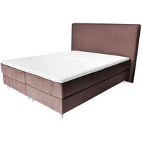 BOXBETT AMELIA mit Luxus 7-Zonen Taschenfederkernmatratze oder Bonellfederkernmatratze in Härtegrad H2, H3, H4 viele Farben und Größen - Beige, Holz/Holzwerkstoff (140/200cm) - Best For Home