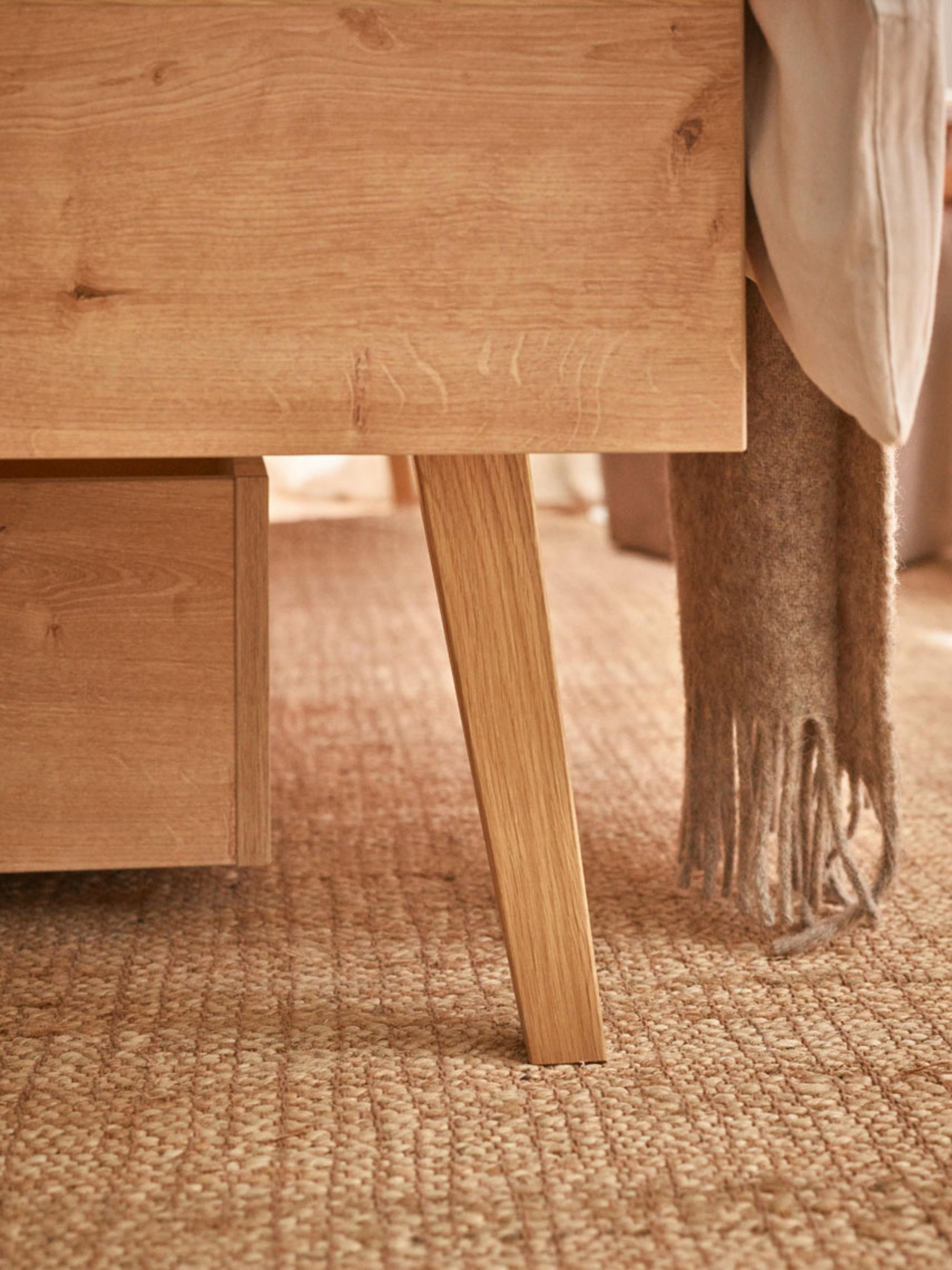 SCHUBLADE FÜR BETT NATURE - Weiß, Holzwerkstoff (61.5/149/22cm) - Vox Möbel