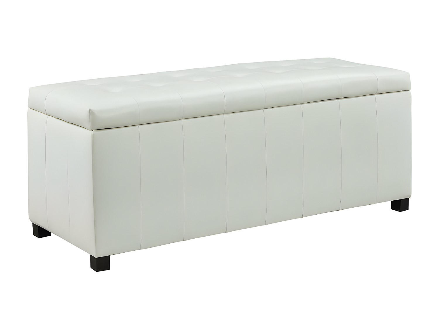 Vente-Unique Sitzbank Weiß 130x49x49 cm