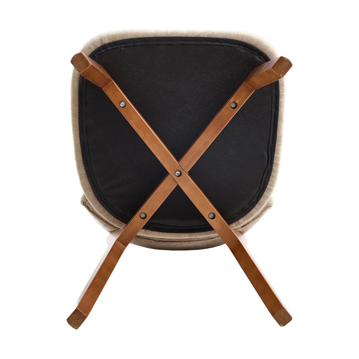 STUHL-SET 2 Stück Mid-Century mit Massivholzbeinen, DE-42268, Khaki - Sandfarben, Holz (47/77/54.5cm) - ComfortXL