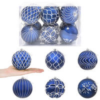 WEIHNACHTSKUGELSET XL 12 -teilig 10 cm Blau Polystyrol - Blau, Kunststoff (10/10/10cm) - vidaXL