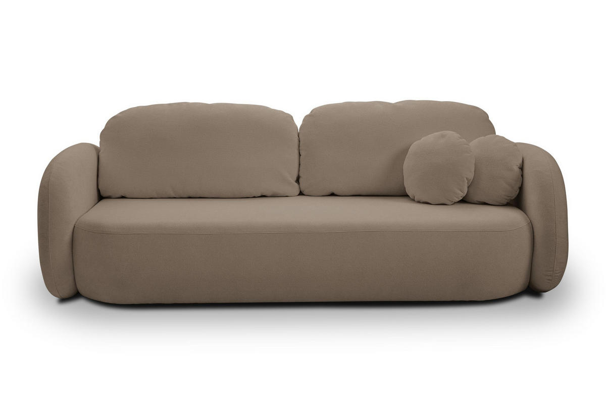 SOFA Olena - Braun (Sicuro 45) - Hellbraun, Holzwerkstoff (238/86.5/101cm) - Möblo