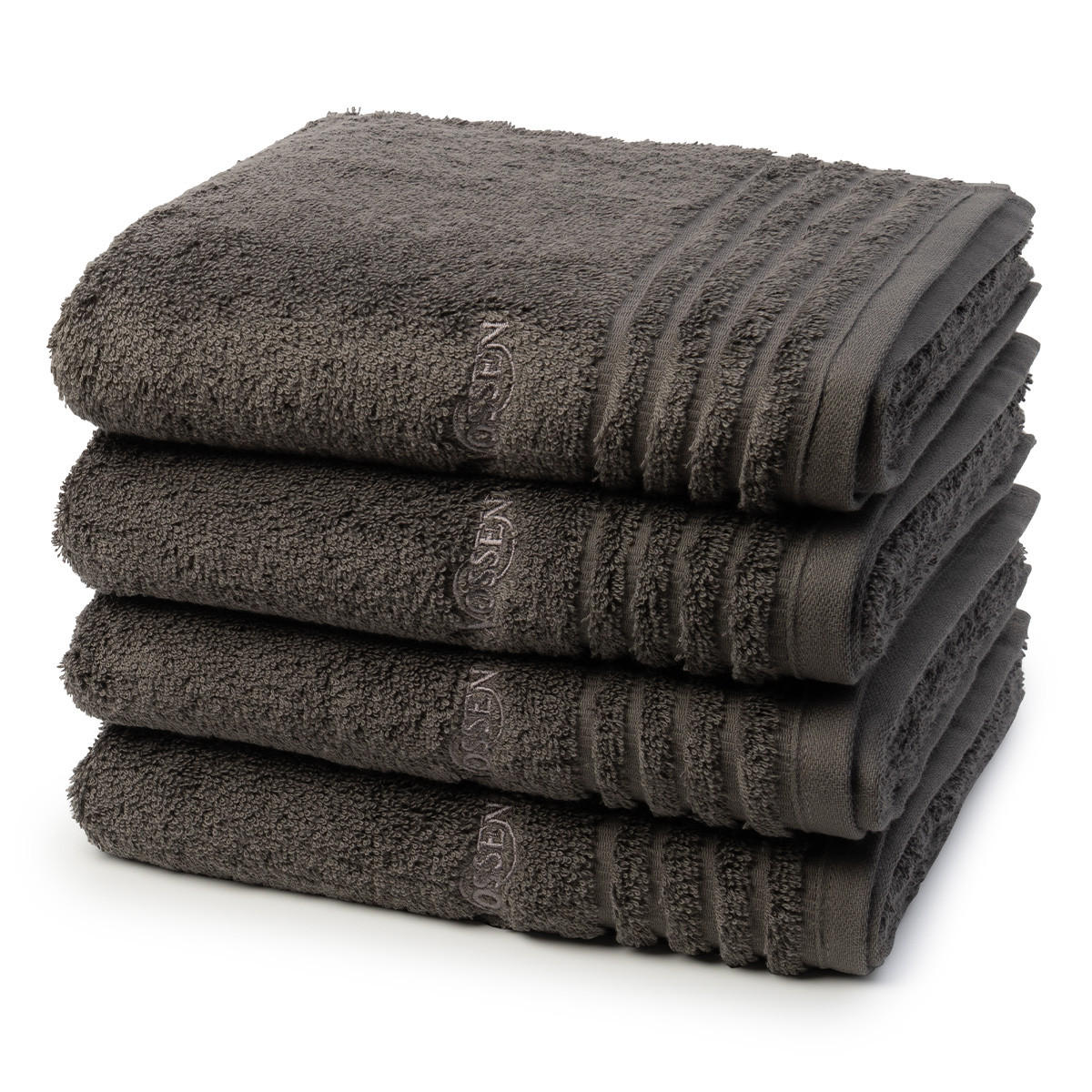 HANDTUCH Vienna Style Supersoft 4er-Set - Dunkelgrau, Textil (50/100cm) - Vossen