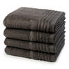 HANDTUCH Vienna Style Supersoft 4er-Set - Dunkelgrau, Textil (50/100cm) - Vossen