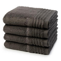 HANDTUCH Vienna Style Supersoft 4er-Set - Dunkelgrau, Textil (50/100cm) - Vossen