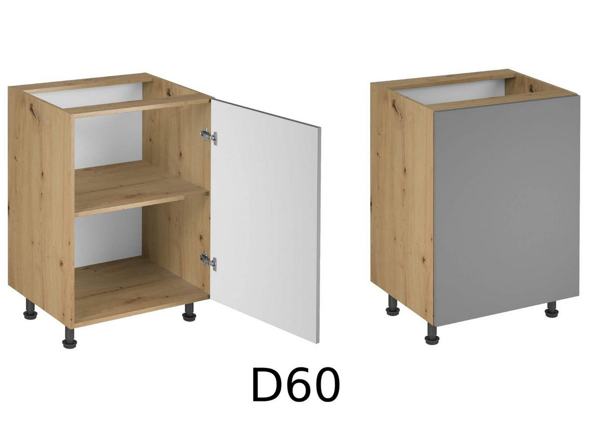 KÜCHENZEILE 340 - Langen KL1-M340 in Beige/Artisan Eiche - Beige/Schwarz, Holz (340/212/58cm)