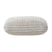 STRICK-POUF natur, Bodenkissen 70/70/20 cm - Creme, Textil (70/20/70cm) - Homescapes