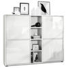 HIGHBOARD Cuba Türen in Weiß Hochglanz - Weiß Hochglanz, Holzwerkstoff (130.5/105.5/35.5cm) - Vladon