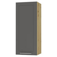 KÜCHENHÄNGESCHRANK Kvantum W4/40 Graphit Matt / Eiche Artisan Matt 40 / 32,5 / 96cm - Graphitfarben/Eiche Artisan, Holz/Holzwerkstoff (40/96/32.5cm) - Feldmann-Wohnen