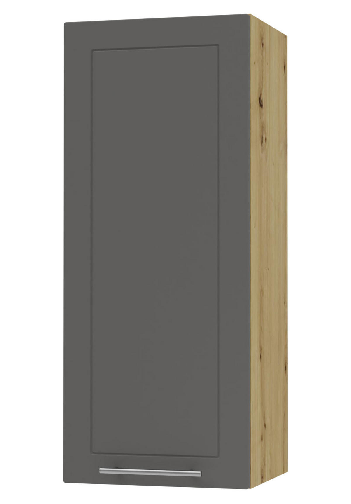 KÜCHENHÄNGESCHRANK Kvantum W4/40 Graphit Matt / Eiche Artisan Matt 40 / 32,5 / 96cm - Graphitfarben/Eiche Artisan, Holz/Holzwerkstoff (40/96/32.5cm) - Feldmann-Wohnen