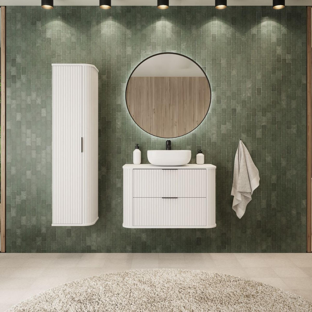 WASCHBECKUNTERSCHRANK Weiß matt 80/51/41cm - Weiß, Holzwerkstoff (80.4/51.7/41.5cm) - Rodan