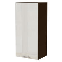 HÄNGESCHRANK Brerra W4/45 Lava / RAL 9001 creme Hochglanz 45 / 32,5 / 96cm - Dunkelgrau/Creme, Holz/Holzwerkstoff (45/96/32.5cm) - Feldmann-Wohnen