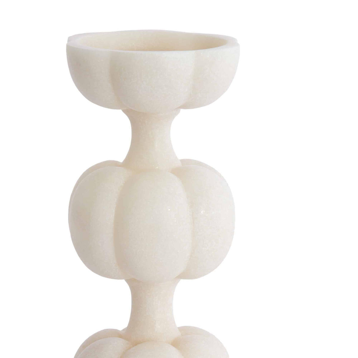 KERZENLEUCHTER Astoria Weiß 13/13/36.5 cm - Weiß, Kunststoff (13/36.5/13cm) - Light & Living