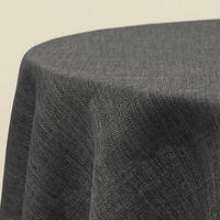 RUNDE Tischdecke Leinenoptik abwaschbar, Lotuseffekt, 140 cm, Dunkelgrau - Dunkelgrau, Textil (140/140cm)