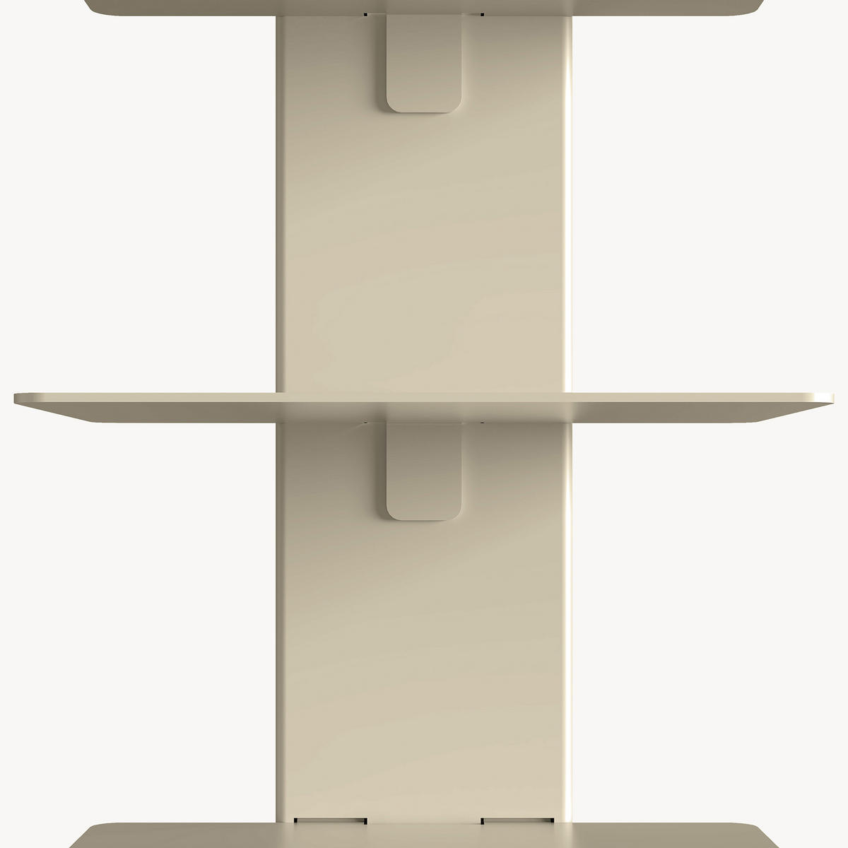 KNIHOVNA Eksjö - béžová, kov (39/150/39cm) - [en.casa]