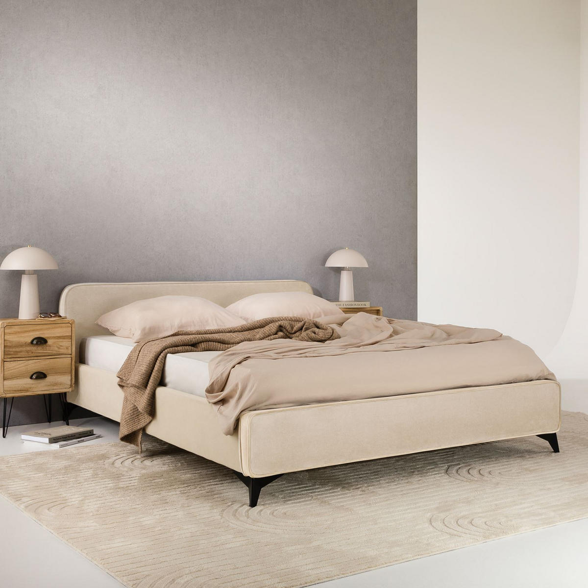 POLSTERBETT LAVORO 140x200 cm beige - Beige, Textil (140/200cm) - IDIMEX