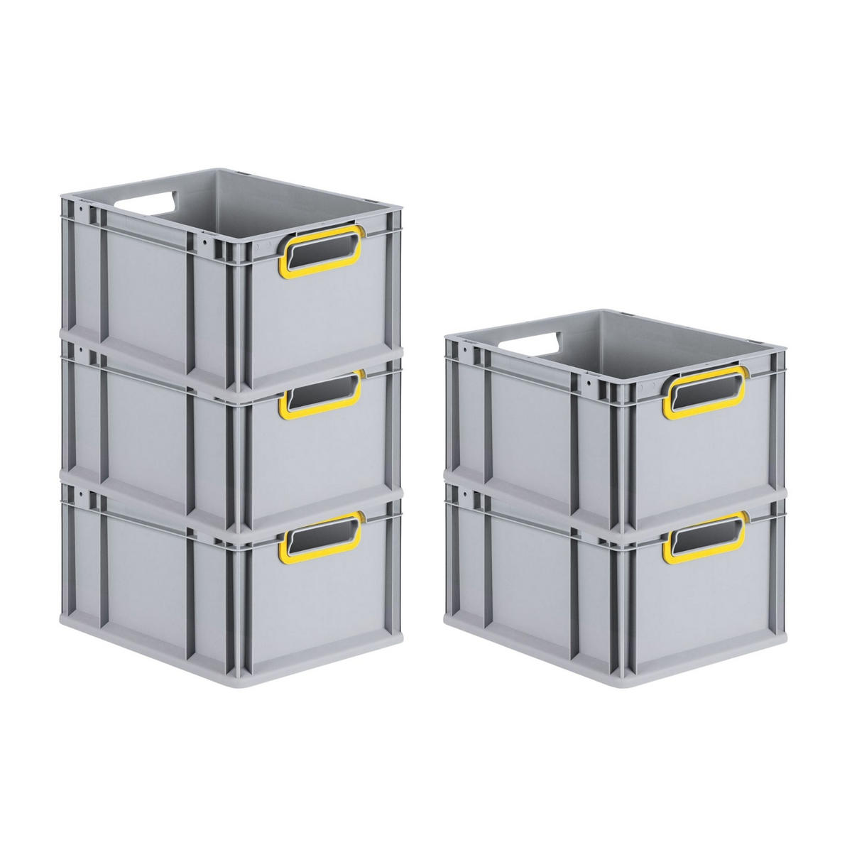 EUROBOX Nextgen Color 22x30x40cm 20 Liter Griffe Gelb Offen - Gelb, Kunststoff (30/22/40cm) - PROREGAL
