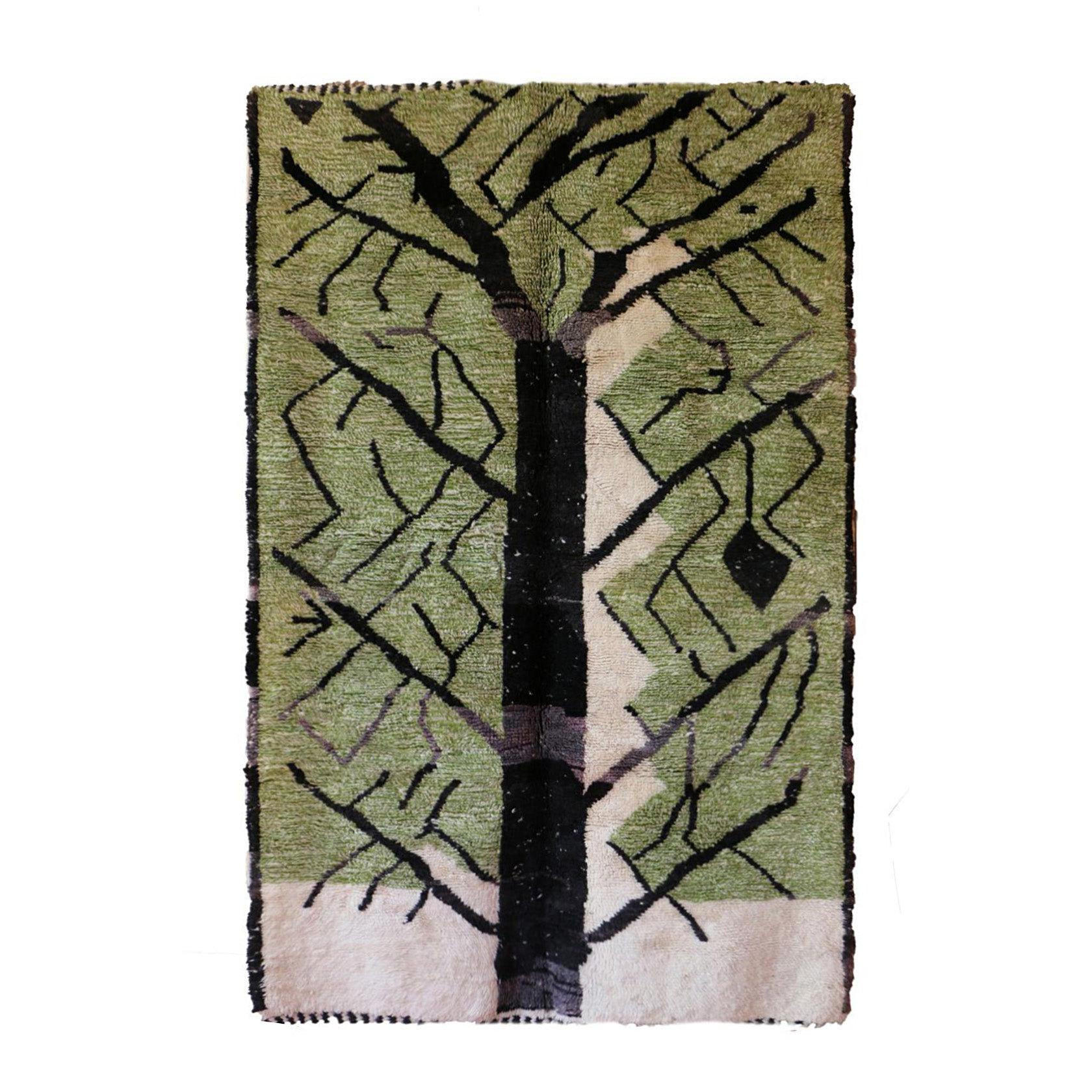 BERBERTEPPICH aus Marokko aus reiner Wolle 200x 300 cm - Grün, Naturmaterialien (200/300cm) - AFK Living