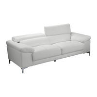 SOFA ohne Schlafmöglichkeit - -Sitzer - Leder - Weiß - - Weiß, Leder (210/73/103cm) - Vente-Unique