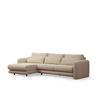 ECKSOFA mit losen Rückenkissen - Beige/Schwarz, Holz/Kunststoff (290/165cm) - myHomelando