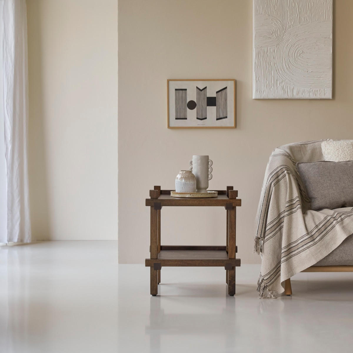 BEISTELLTISCH Arko Braun aus Mango - Braun, Holz (45/50/56cm) - Tikamoon