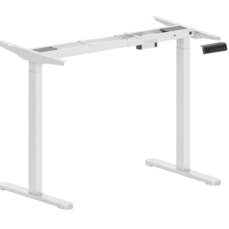 SCHREIBTISCHGESTELL elektrisch höhenverstellbar 70-118 cm Stahl White - Weiß, Metall (83/45/118cm) - Meubliv