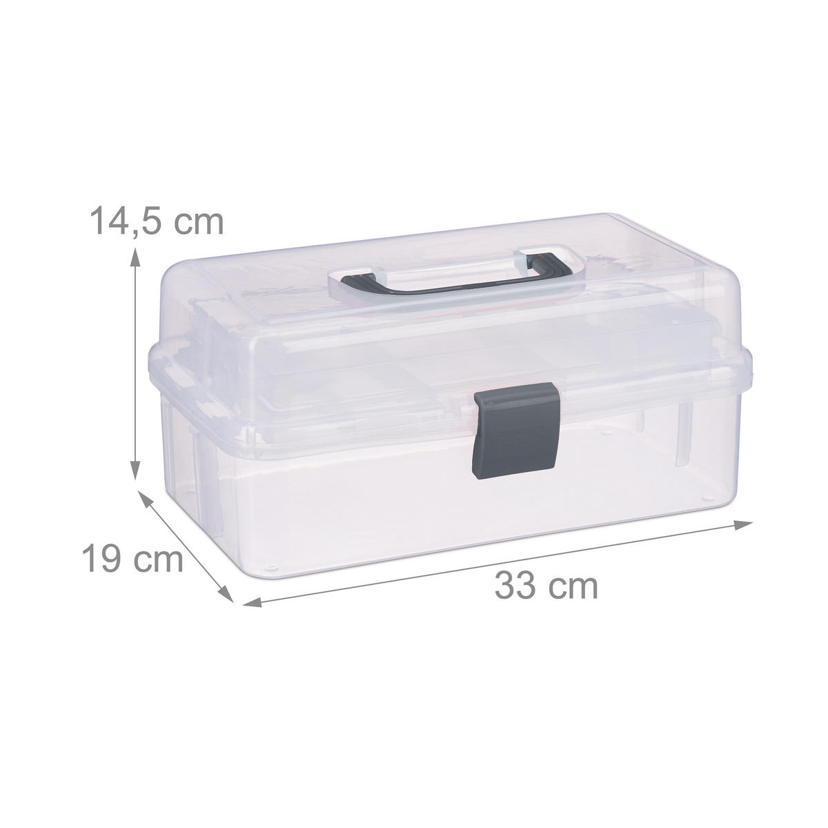 AUFBEWAHRUNGSBOX - Transparent, Kunststoff (33/14.5/19cm) - Relaxdays