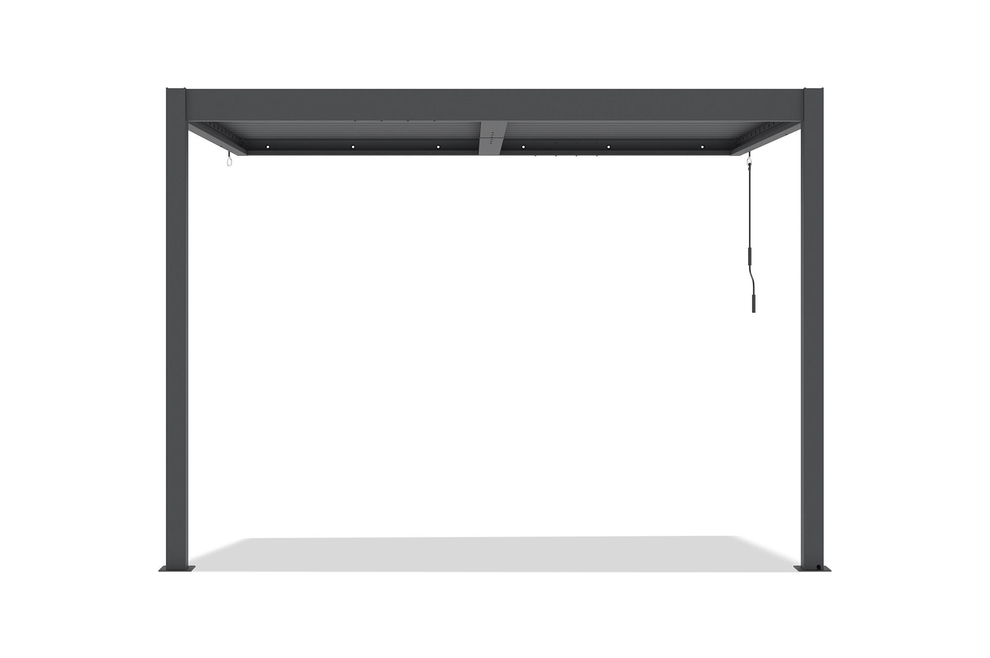 ANLEHN-BIOKLIMA-PERGOLA Piana 3x2m aus grauem Aluminium - Grau, Metall (304/218/196cm) - Cazeboo