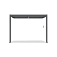 ANLEHN-BIOKLIMA-PERGOLA Piana 3x2m aus grauem Aluminium - Grau, Metall (304/218/196cm) - Cazeboo